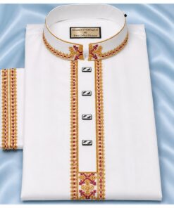 White with Golden work
